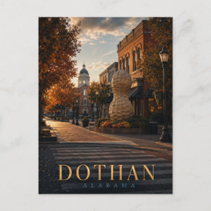Dothan Alabama Peanuts Around Town REALMS Postcard
