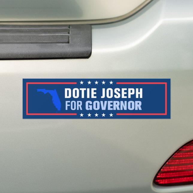 Dotie Joseph for Florida Governor Bumper Sticker (On Car)