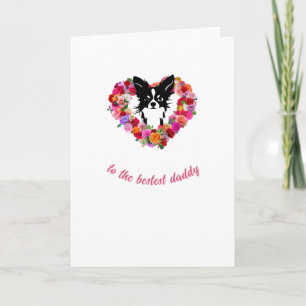 doting chihuahua daddy roses heart Father's Day Card