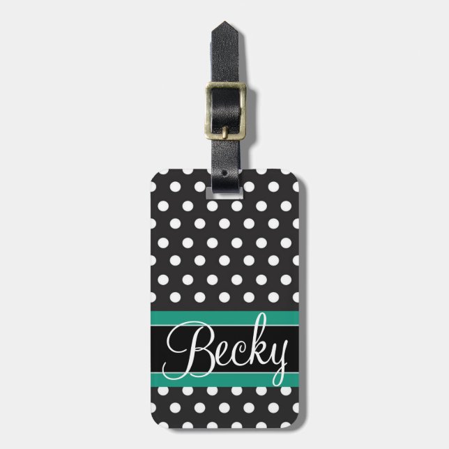 Dots Acrylic Luggage Tag (Front Vertical)