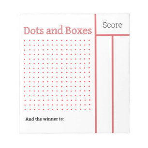Dots and Boxes, Pencil Game Travel Size Notepad