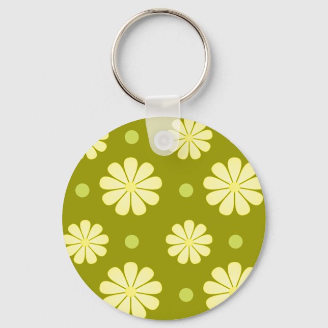 Dots and Daisies Key Ring (Front)