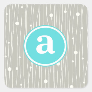 Dots and Lines Square Sticker