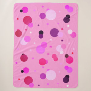 Dots And Stars Pink Blanket