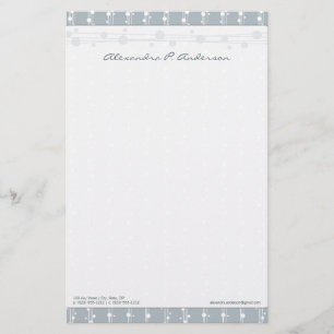 Dots and Straw Slate Grey Customised Stationery