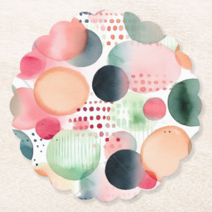 Dots and Stripes 4 Paper Coaster