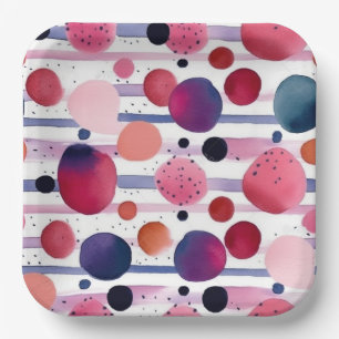 Dots and Stripes 6 Paper Plate