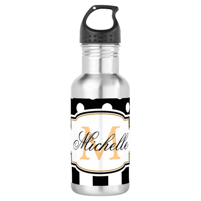 Dots and Stripes 710 Ml Water Bottle (Front)