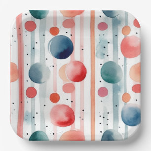 Dots and Stripes 8 Paper Plate