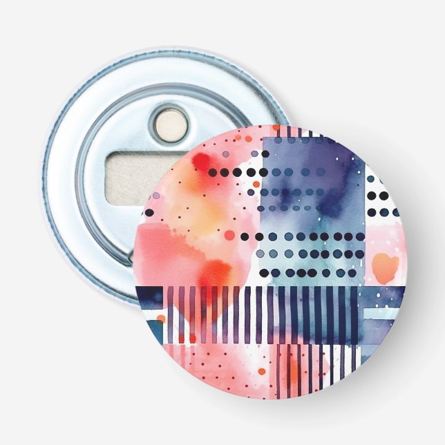 Dots and Stripes 9 Bottle Opener (Front)