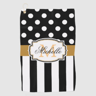 Dots and Stripes Golf Towel