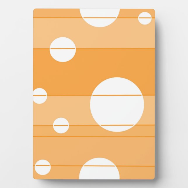 Dots and Stripes in YellowOrange Plaque (Front)