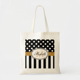 Dots and Stripes Tote Bag