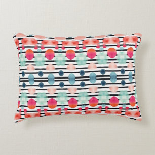Dots and Stripes Watercolor 1 Decorative Cushion