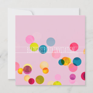 DOTS  BIRTHDAY PARTY INVITATION FLAT CARD