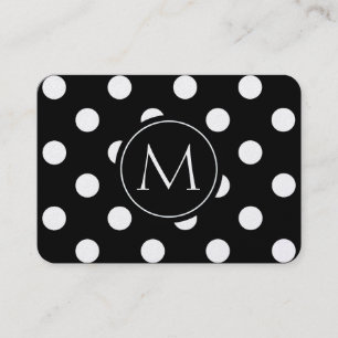 Dots Black Elegant Business Card