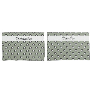 Dots black & white gradients + your backgr. & idea pillowcase