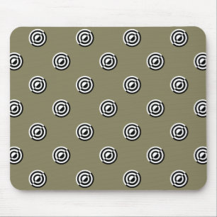 Dots black & white target mirror + your backgr. mouse pad