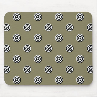 Dots black & white target mirror + your backgr. mouse pad