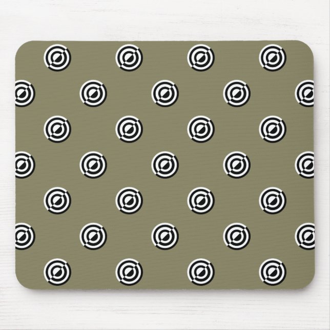 Dots black & white target mirror + your backgr. mouse pad (Front)