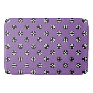Dots black & white target + your backgr. & idea bath mat