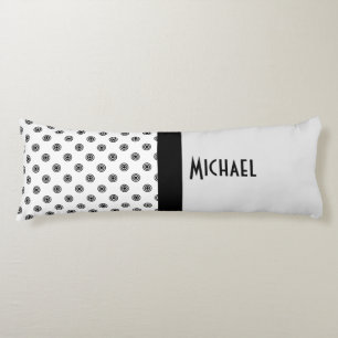 Dots black & white target + your backgr. & idea body cushion