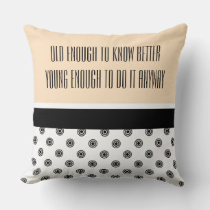 Dots black & white target + your backgr. & idea cushion