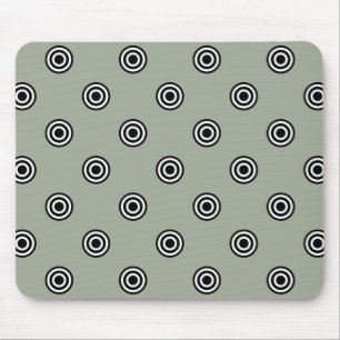 Dots black & white target + your backgr. & idea mouse pad