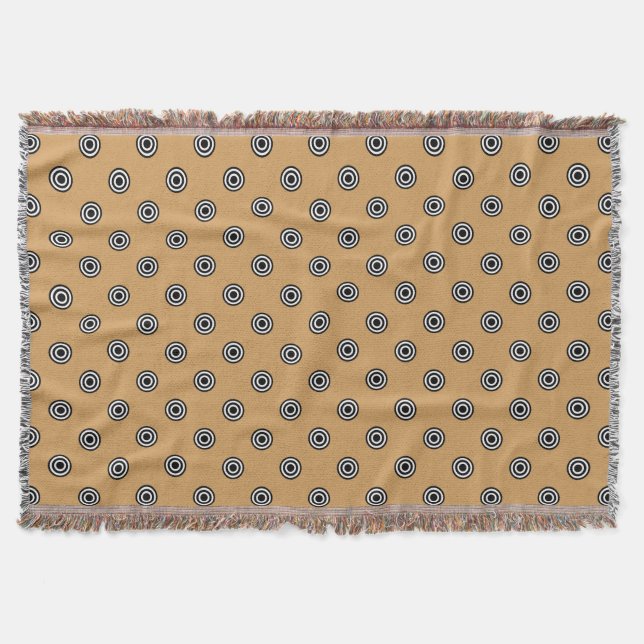 Dots black & white target + your backgr. & idea throw blanket (Front)