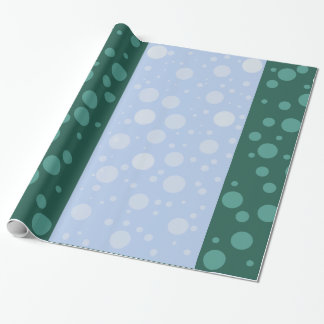 Dots Blue Green Glossy Wrapping Paper
