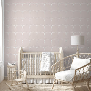Dots Cascading Pearls Pink Peel & Stick Wallpaper