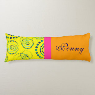 Dots Circle Power Flowers II + your backgr. & idea Body Cushion