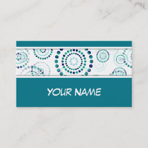 Dots Circle Power Flowers II + your backgr. & idea Business Card