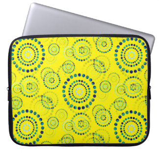 Dots Circle Power Flowers II + your backgr. & idea Laptop Sleeve