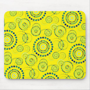 Dots Circle Power Flowers II + your backgr. & idea Mouse Pad