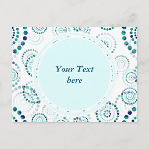 Dots Circle Power Flowers II + your backgr. & idea Postcard