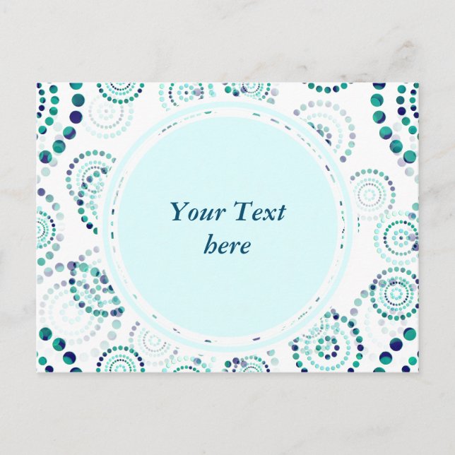Dots Circle Power Flowers II + your backgr. & idea Postcard (Front)