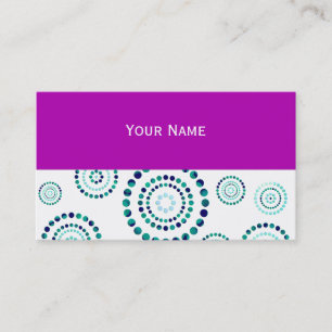 Dots Circle Power Flowers + your backgr. Business Card