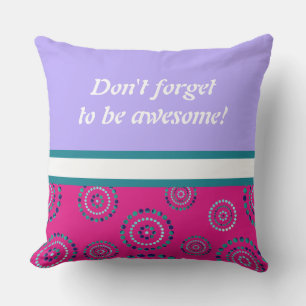 Dots Circle Power Flowers + your backgr. Cushion