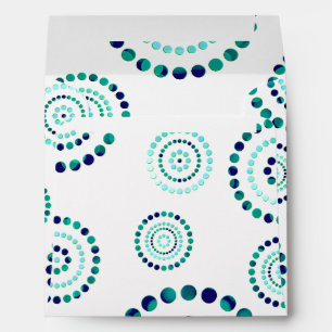 Dots Circle Power Flowers + your backgr. Envelopes