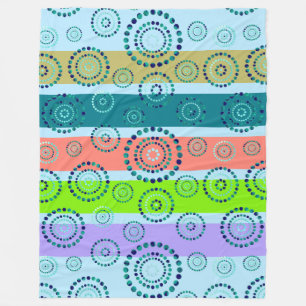 Dots Circle Power Flowers + your backgr. Fleece Blanket