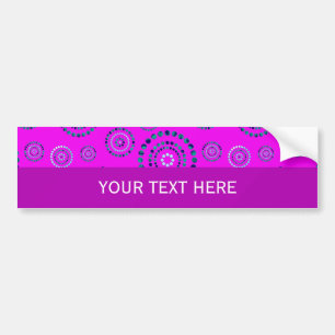 Dots Circle Power Flowers + your backgr. & ideas Bumper Sticker