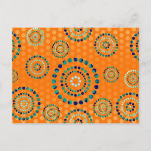 Dots Circle Power Flowers + your backgr. & ideas Postcard