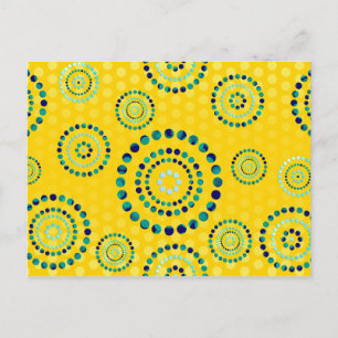 Dots Circle Power Flowers + your backgr. & ideas Postcard