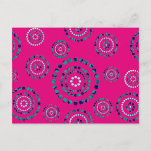 Dots Circle Power Flowers + your backgr. & ideas Postcard