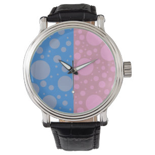 Dots Custom Black Vintage Leather Watch