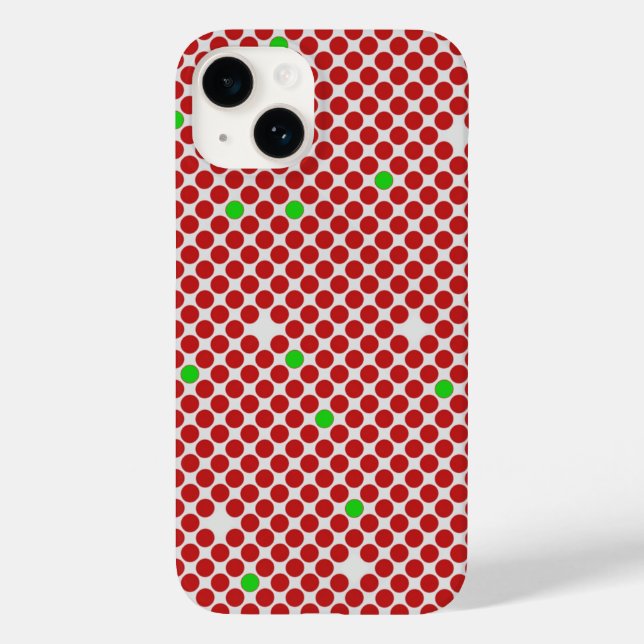 Dots Diagonal Graphical Pattern Red White Green Case-Mate iPhone Case (Back)