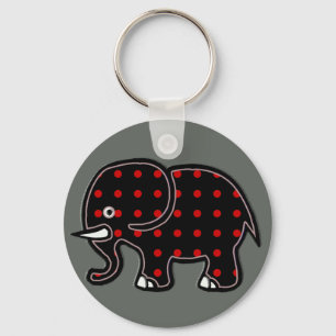 dots elephant key ring