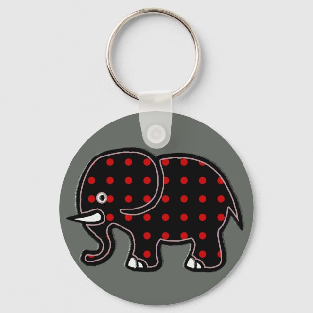 dots elephant key ring (Front)
