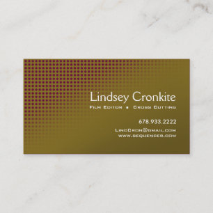 Dots Film Editor Hollywood Entertainment Industry Business Card